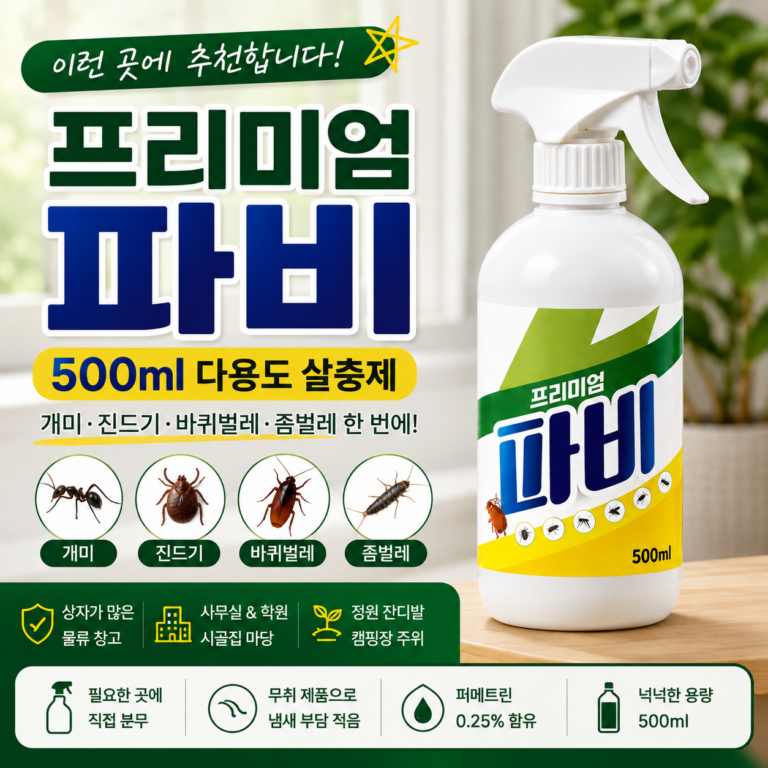 다목적 가정용 살충제 퇴치제 프리미엄파비 리필 파우치, 좀벌레·진드기·개미·바퀴벌레 박멸