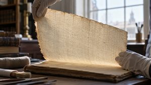 오래된 종이를 빛에 비추면 왜 줄무늬가 보일까? 5 빛에 비친 줄무늬 종이